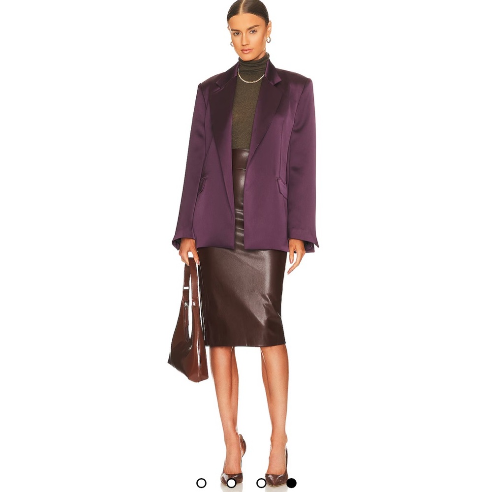 Enza Costa Faux Leather pencil skirt